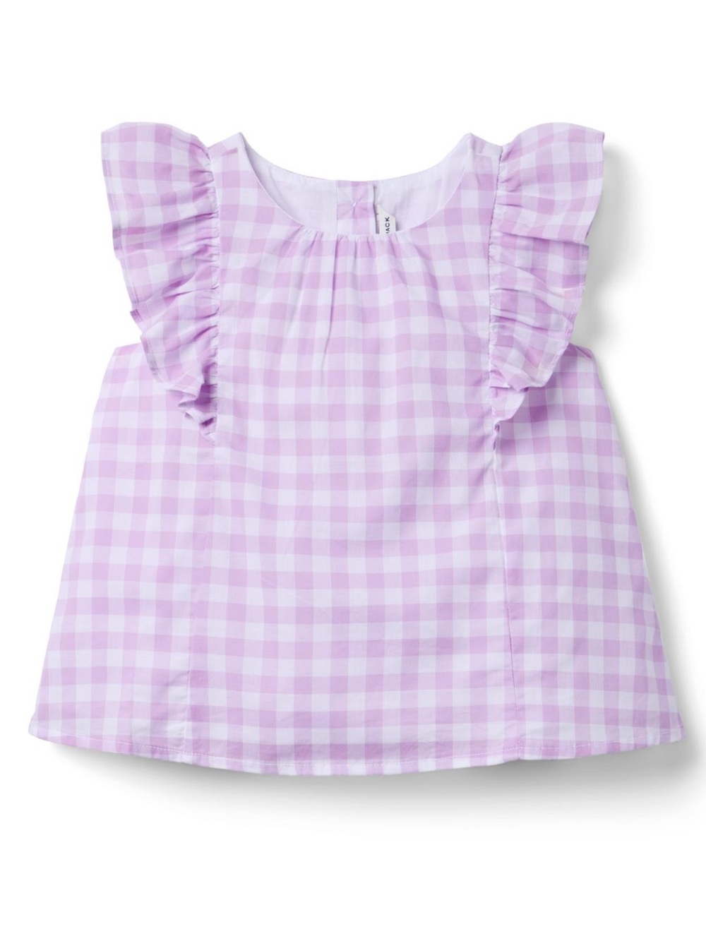 Janie & Jack Girls Infant Toddler Gingham Top Pink Lavender Lilac Check 3T NWT